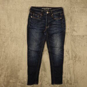 American Eagle jeans Tomgirl women's 2 blue denim button fly